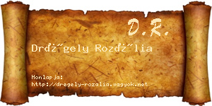 Drégely Rozália névjegykártya